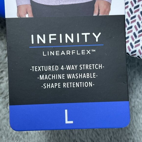 Infinity Linearflex Men's L Textured 4-Way Stretch Button-Up Shirt Pattern L1306 - Picture 4 of 7